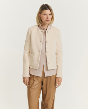 Open Kraag Jasje - Lichtbruin