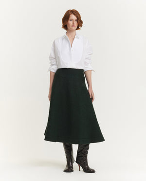 Wollen Midi Rok - Groen