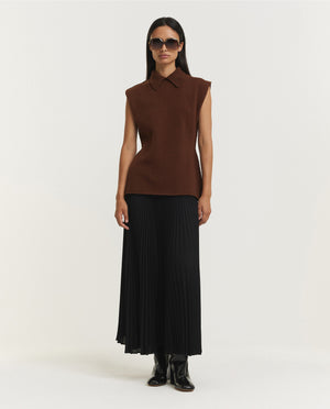 Long Plissé Skirt