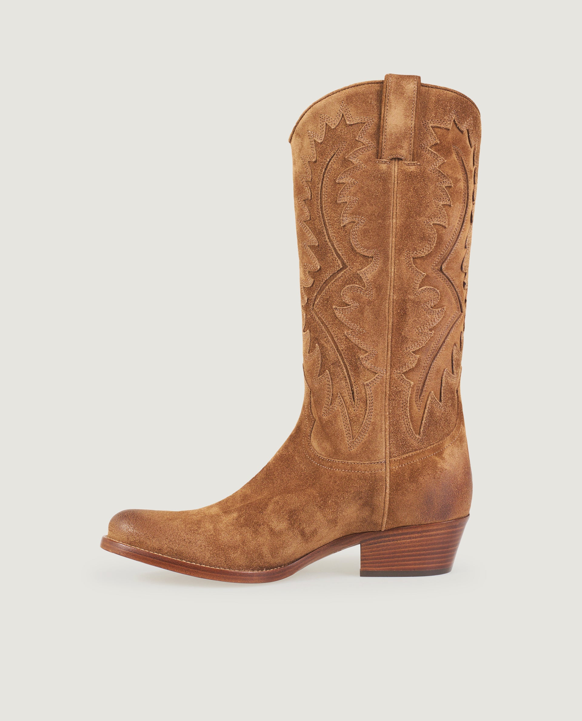 Leather western boots