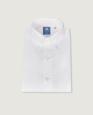 Visgraat Buttondown Shirt - Wit