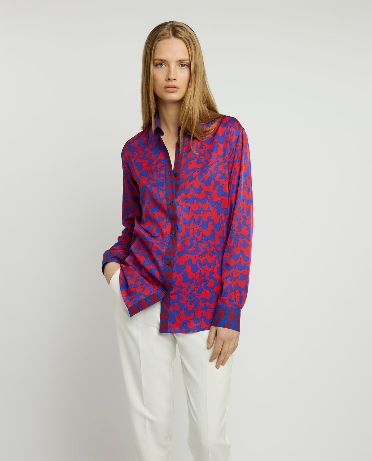 Soepele V-hals blouse