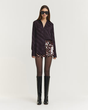 Gabrina Pailletten Rok - Paars