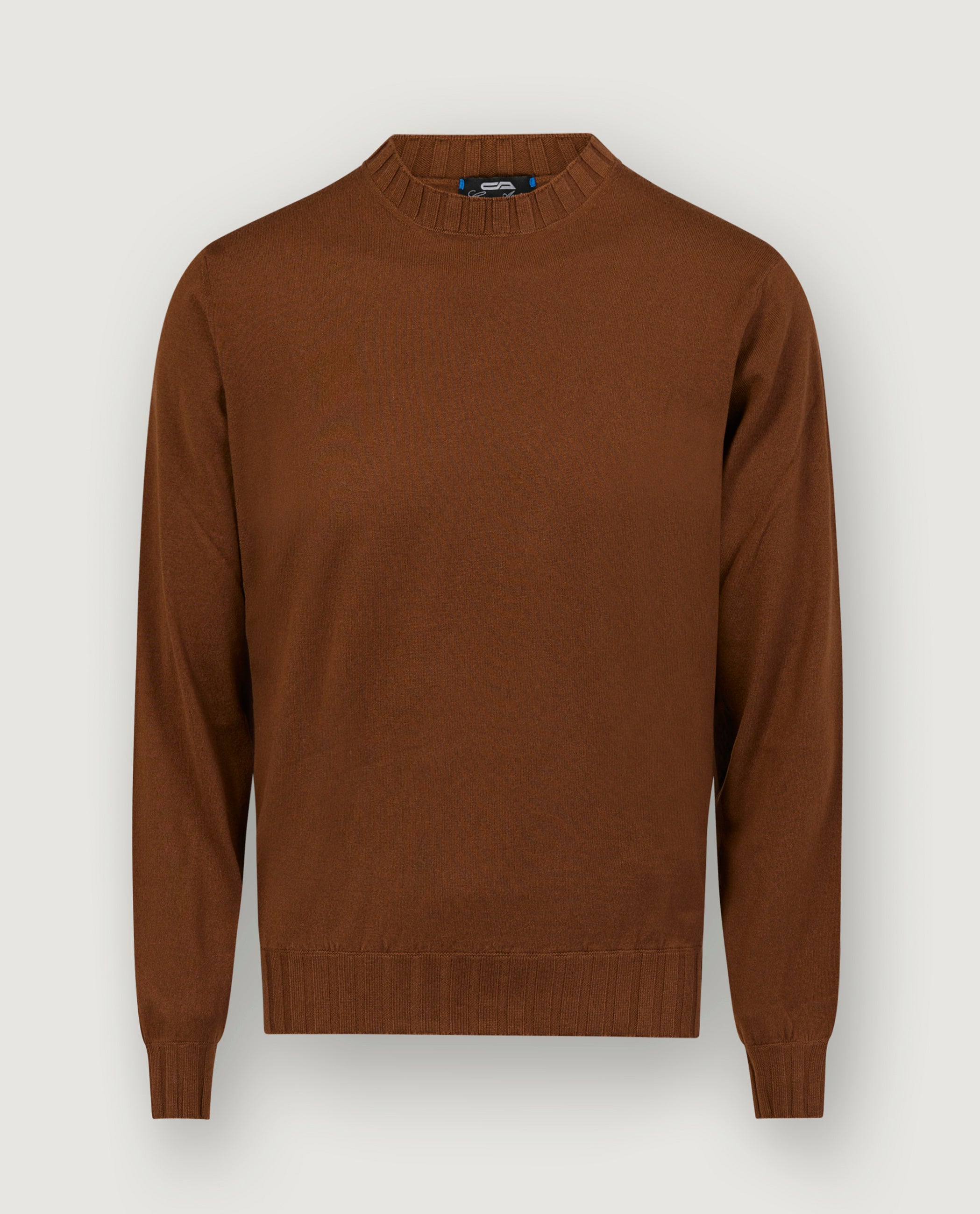 Cashmere Ronde Hals Trui - Bruin