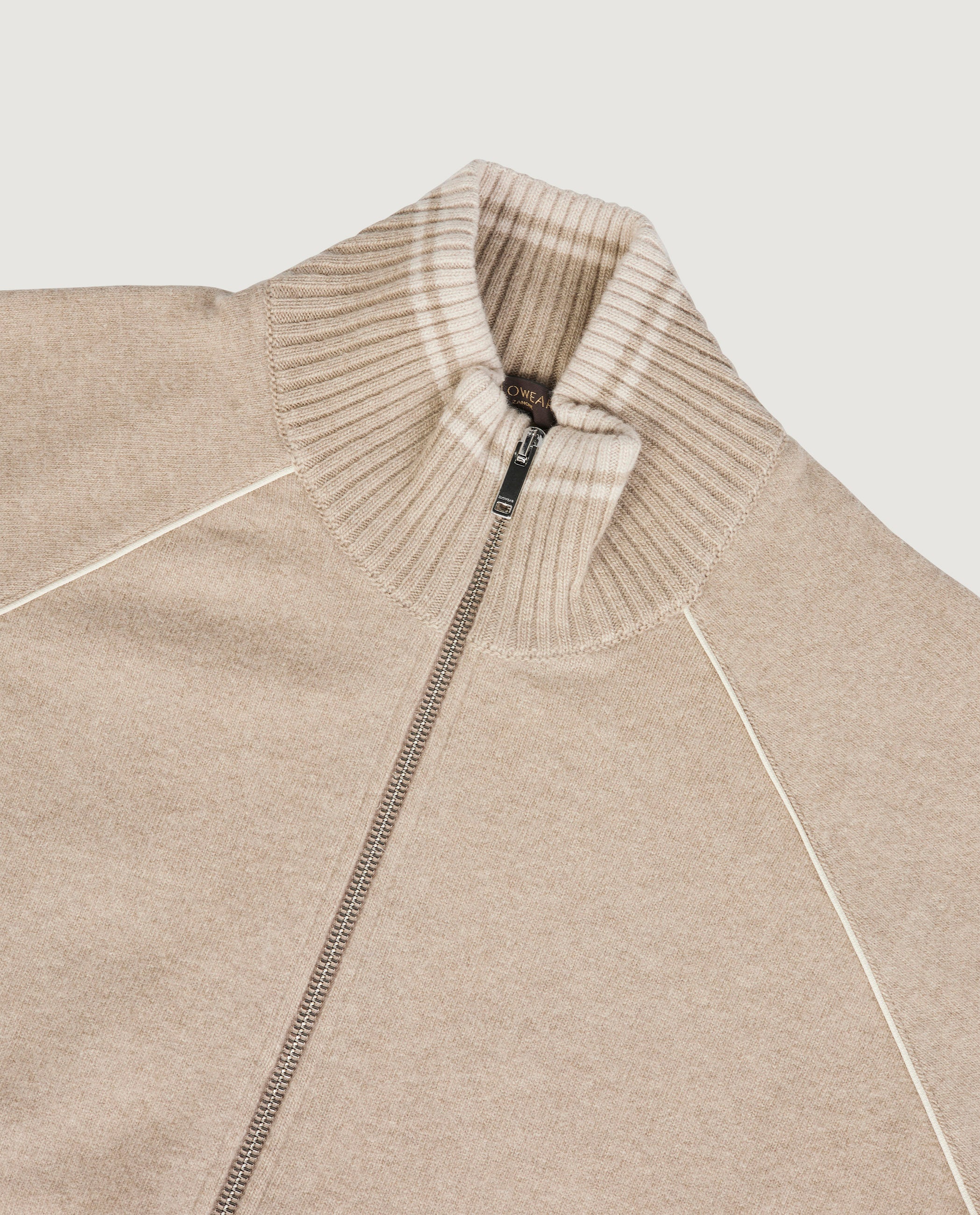 Wool Cashmere Raglan Cardigan