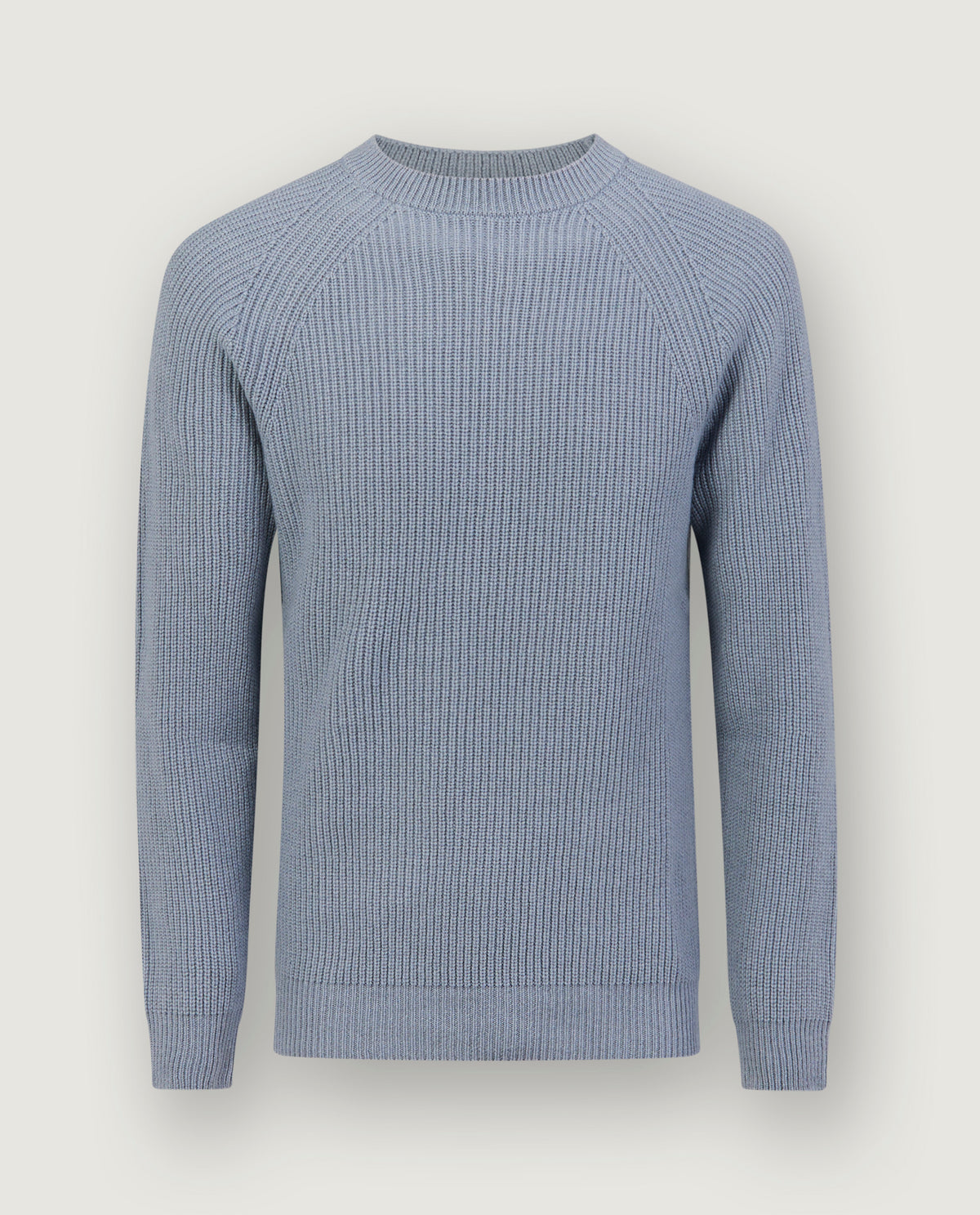 Cashmere Rib Trui - Lichtblauw
