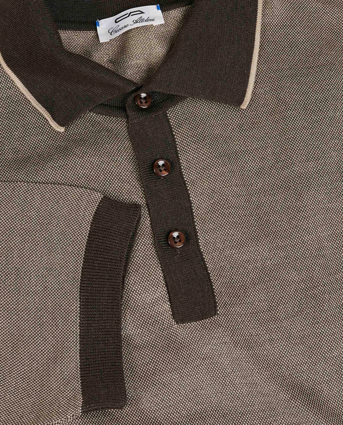 Zijde Contrast Poloshirt