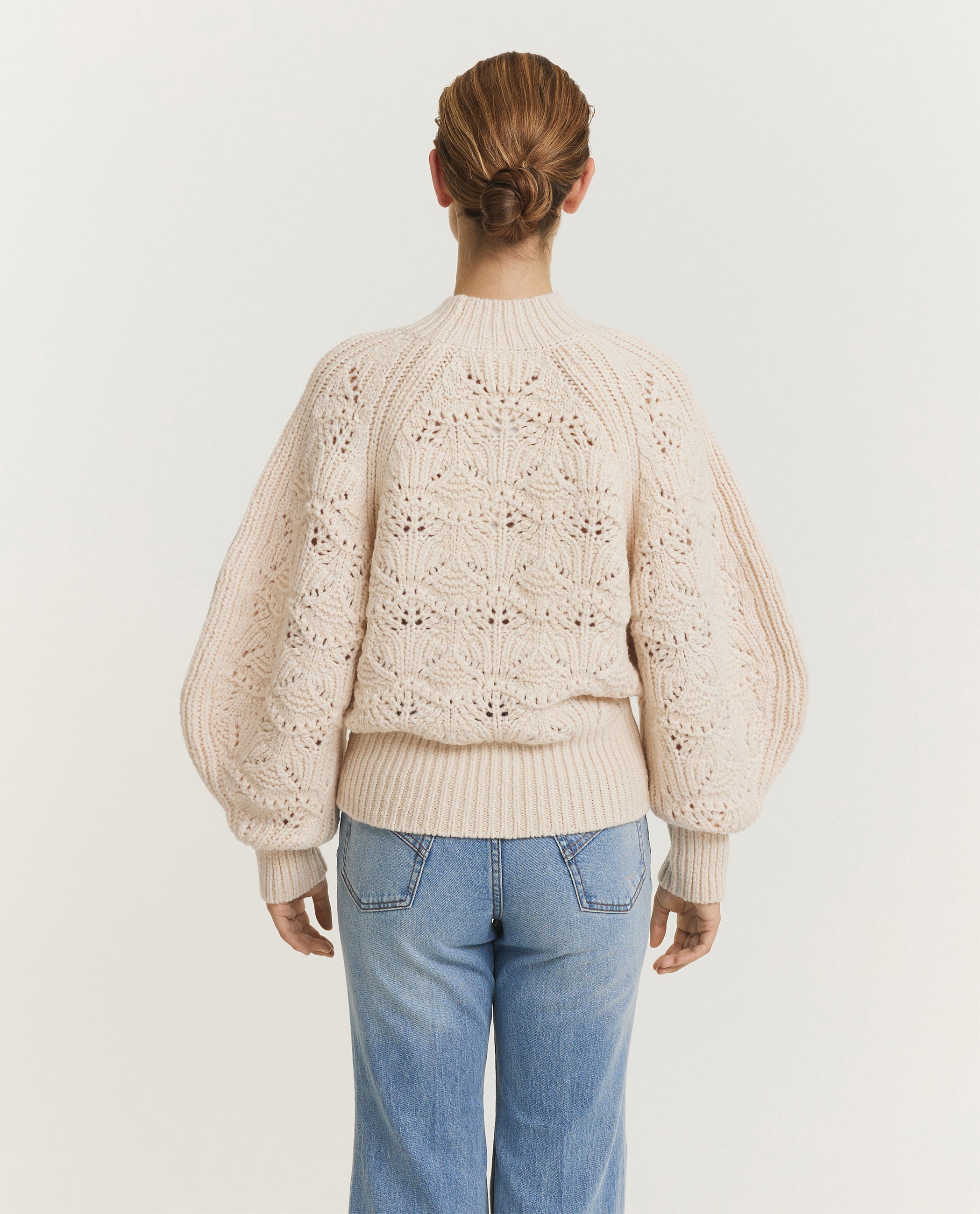 Hypnotic Cable Knit Trui - Ecru
