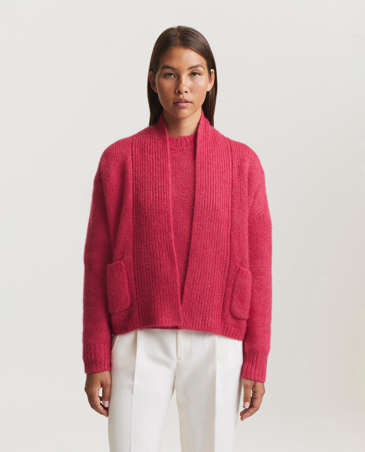 Cashmere-silk cardigan