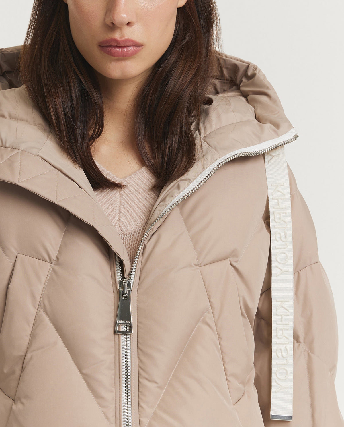Crop Iconic Milano Puffer - Lichtbruin