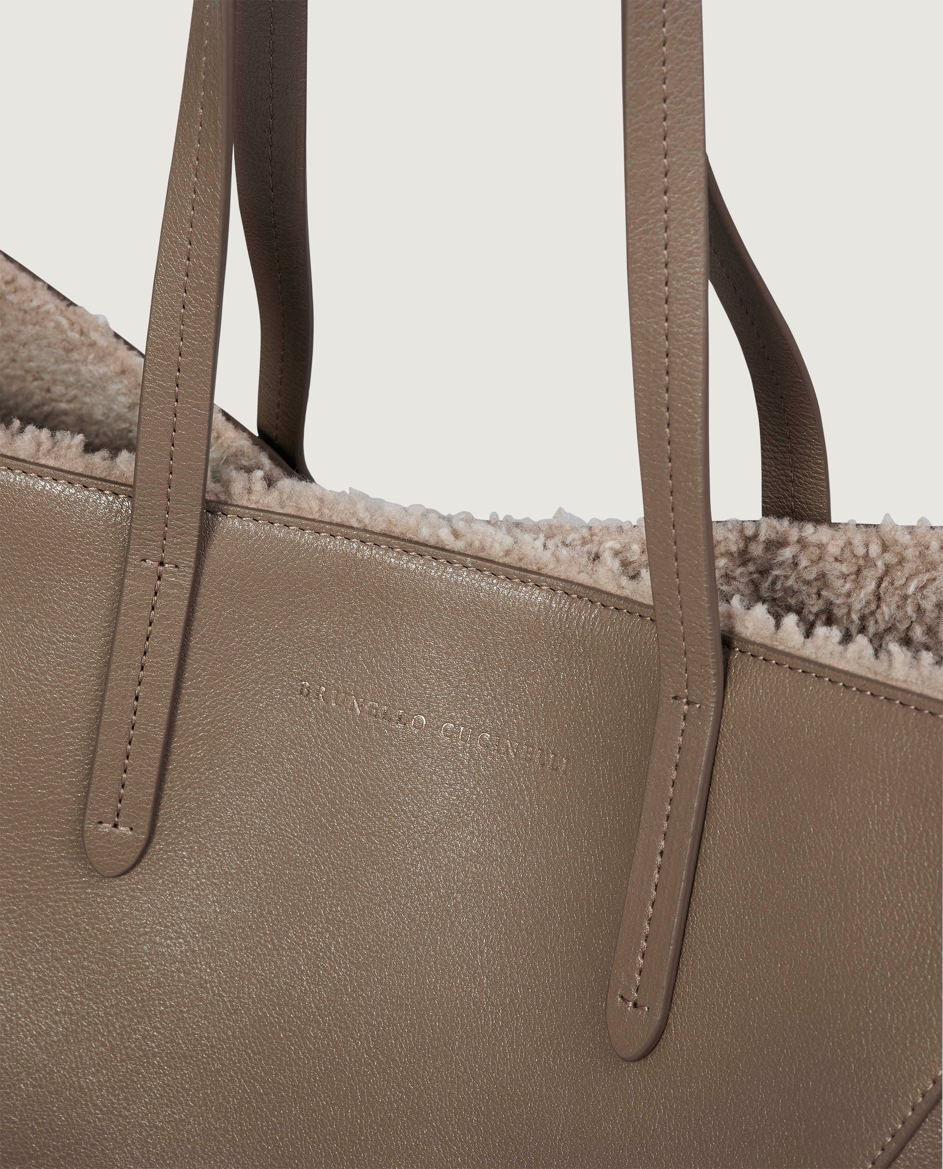 Leather shopper