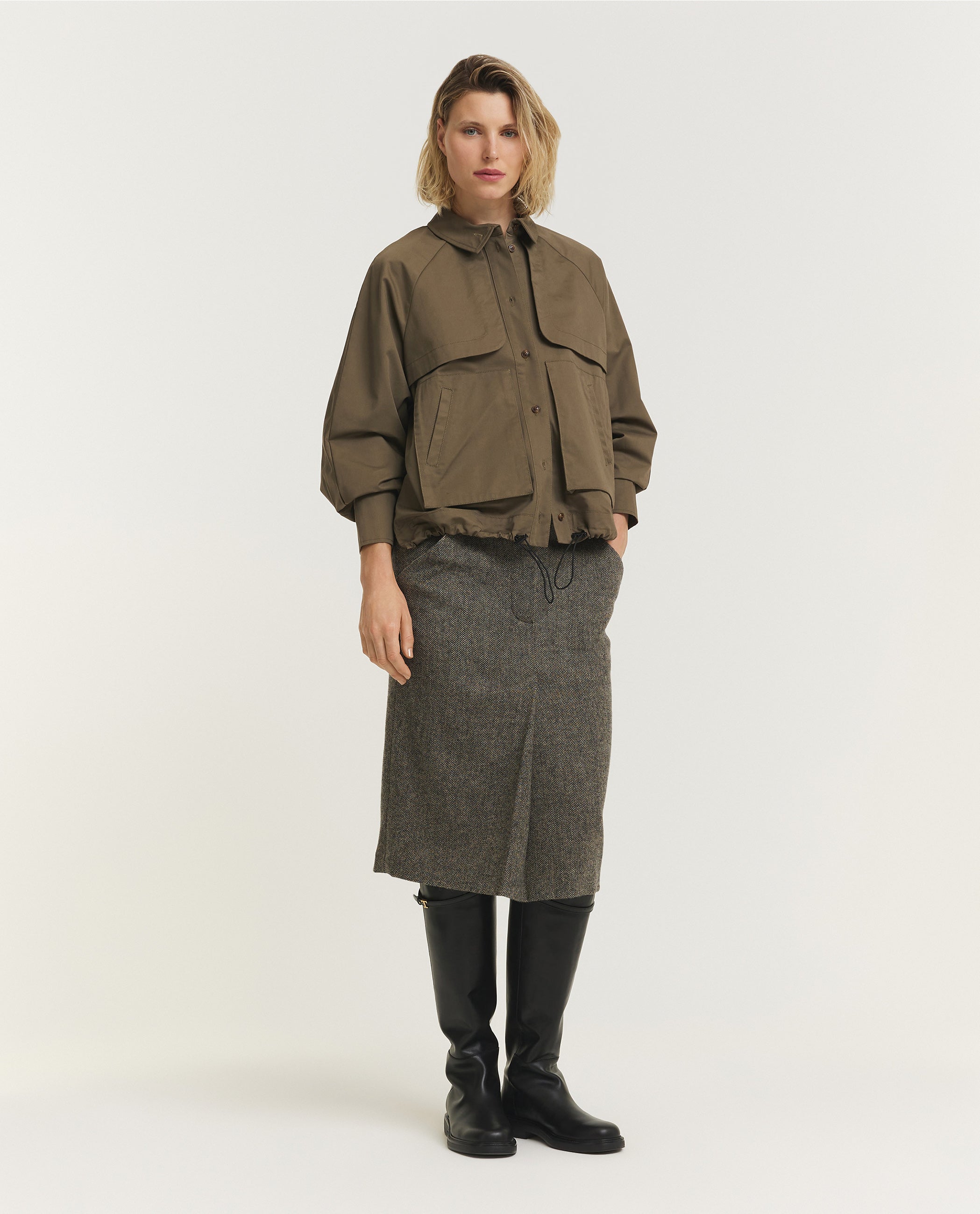 Katoen Tencel Utility Jack - Groen