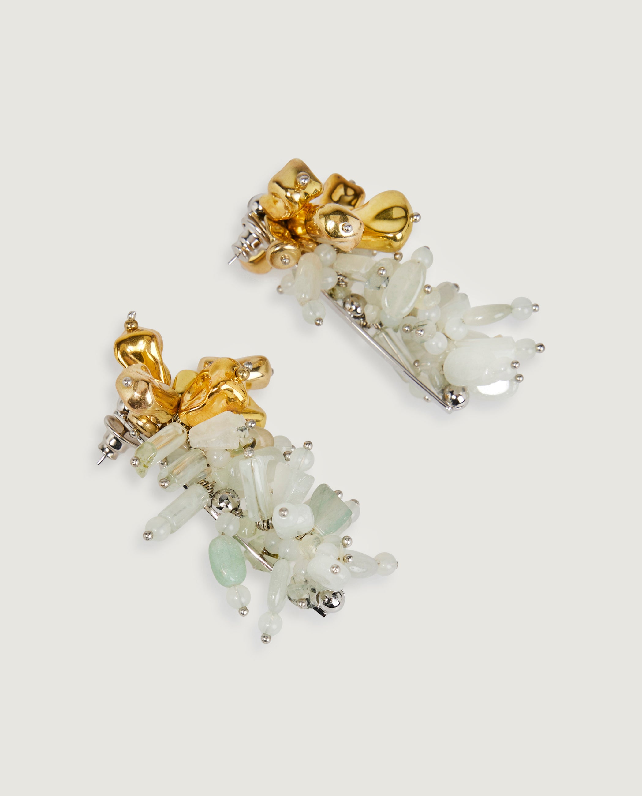 Gekraalde Gem Oorbellen - Goud