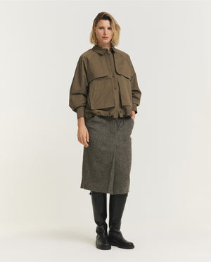 Patterned Pencil Skirt