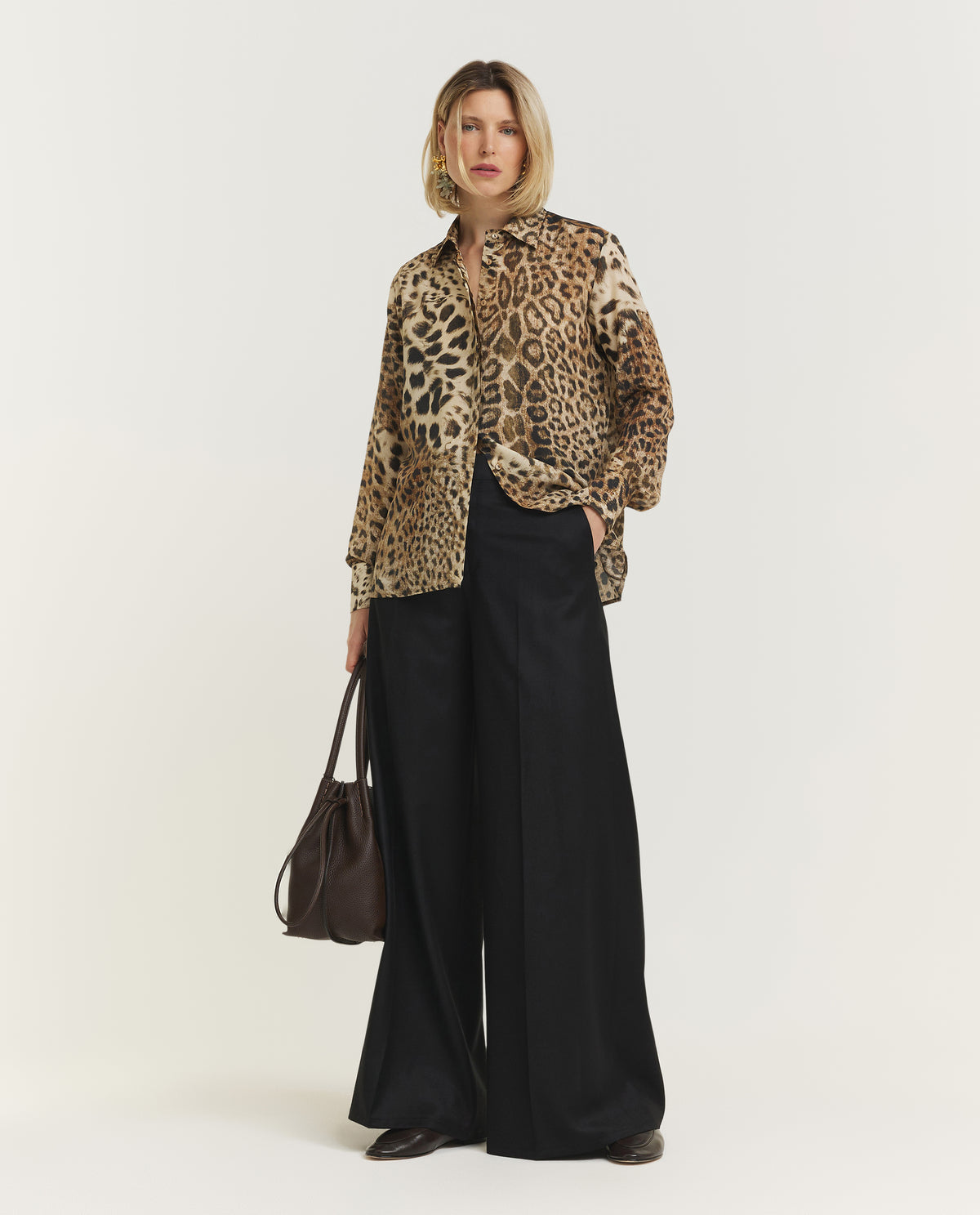 Wijde Nina Broek - Zwart