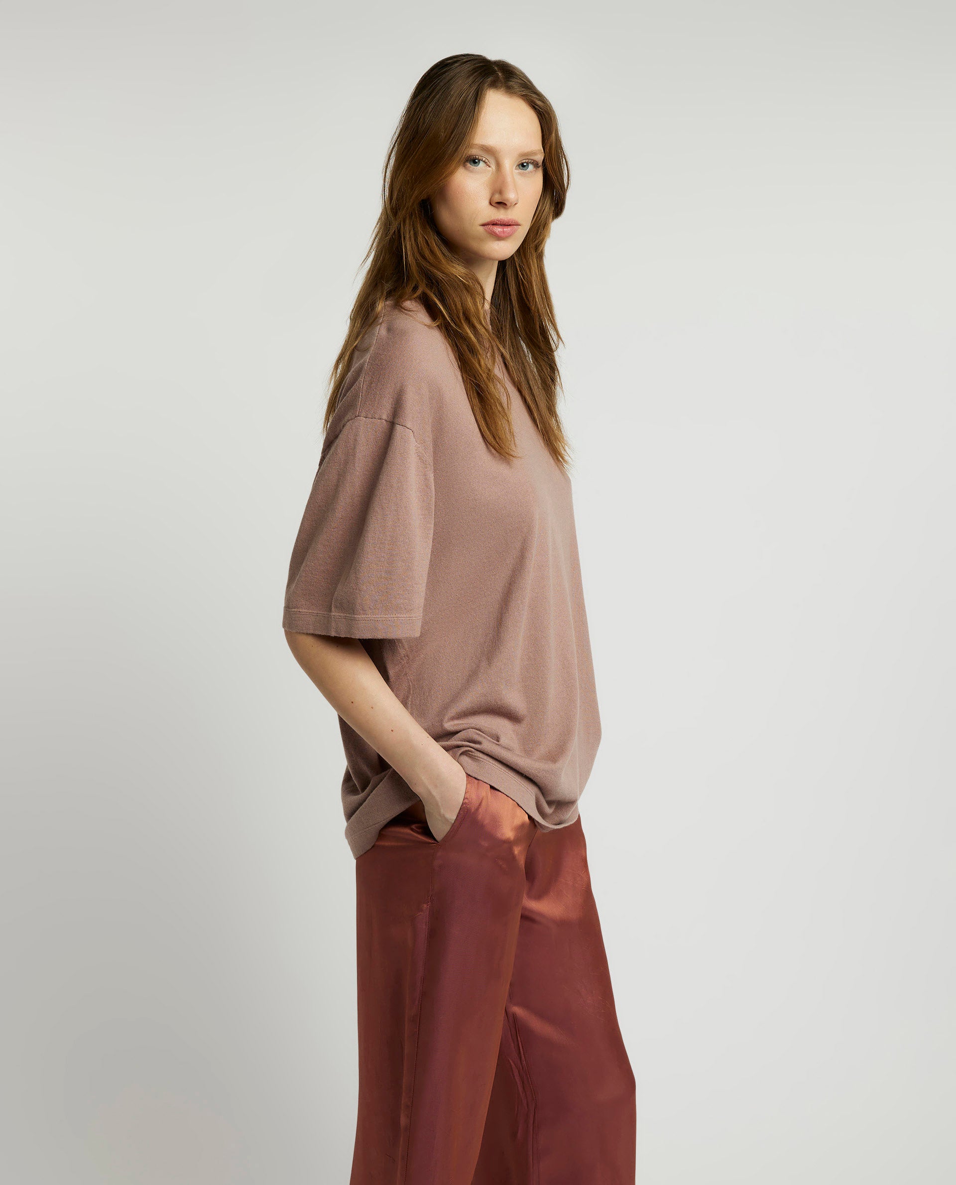 Cotton-cashmere t-shirt