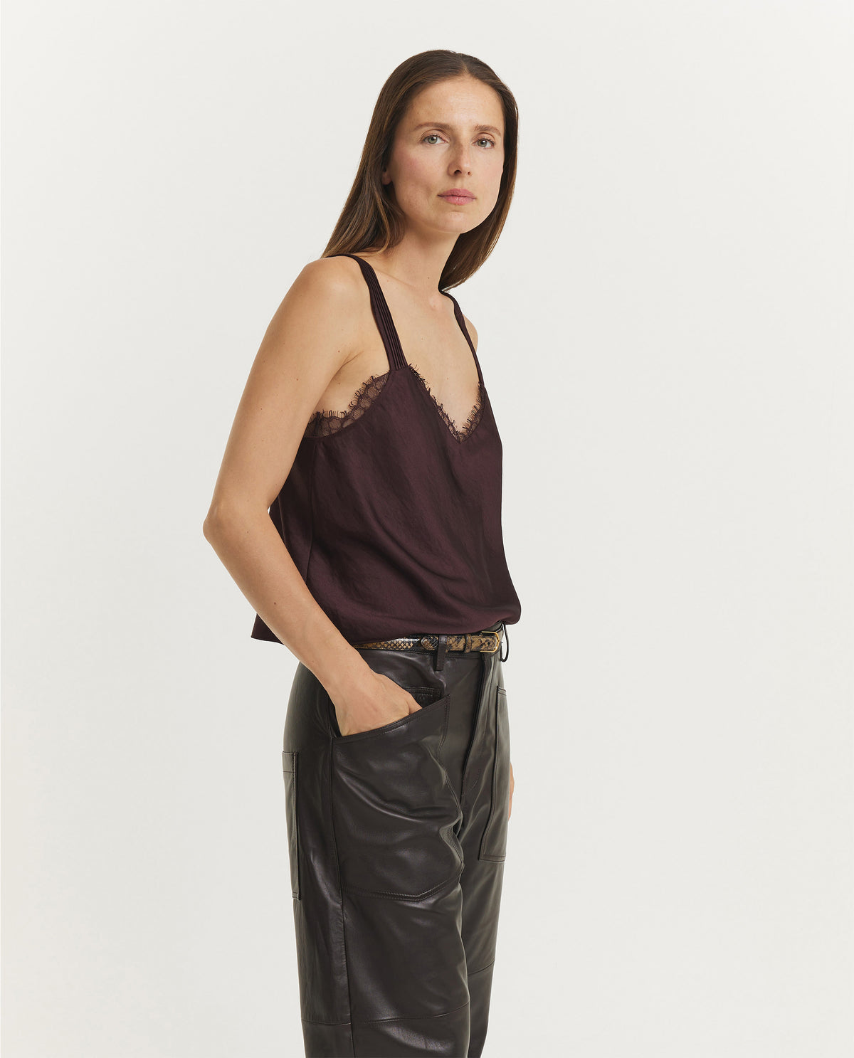 Placed Lace Cami Top