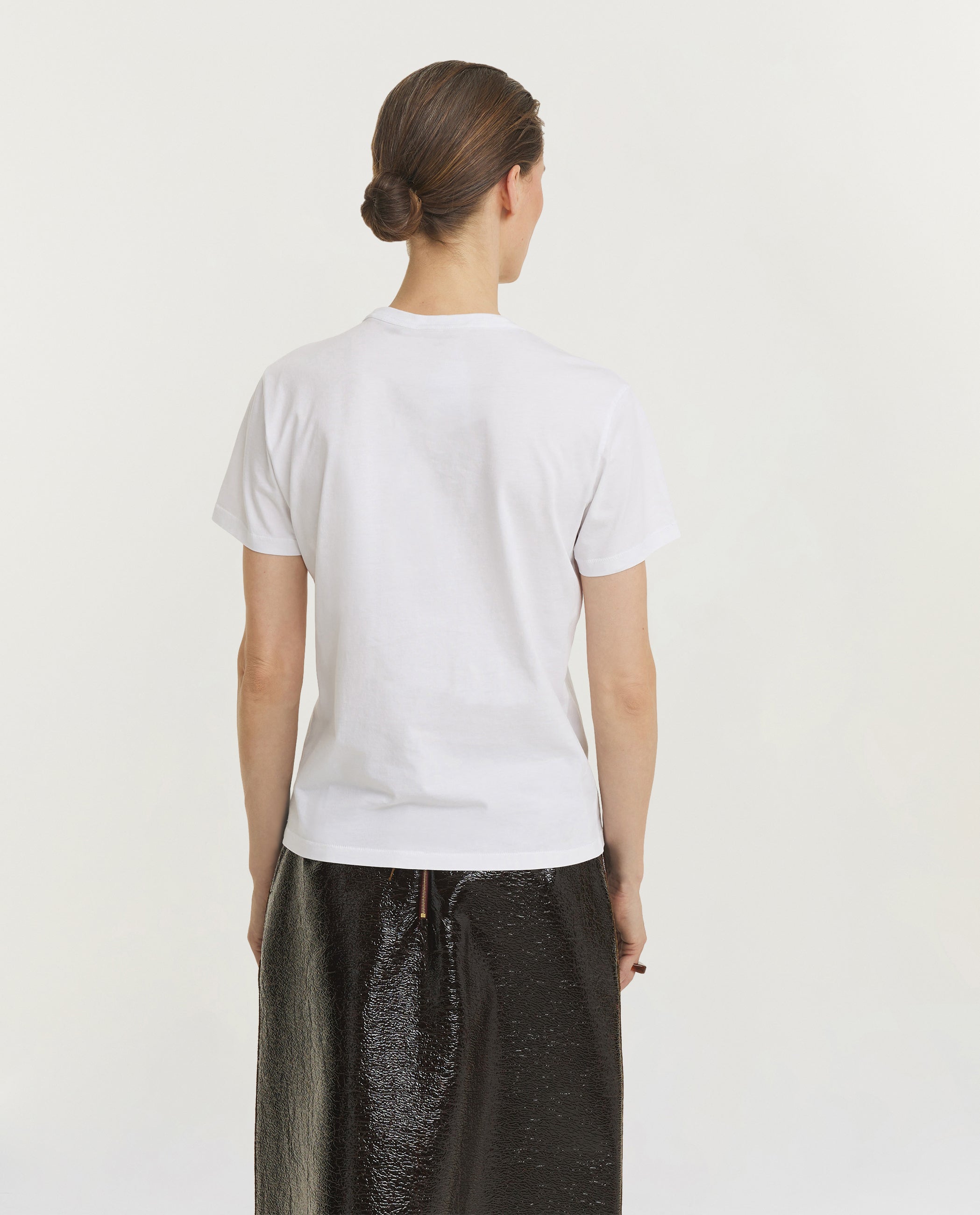 Jersey Katoenen T-Shirt - Wit