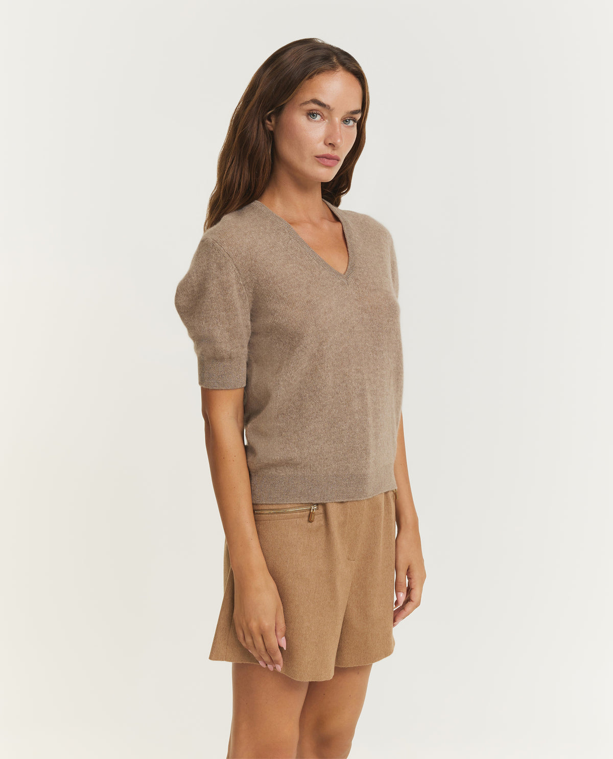 Short Sleeved Cashmere Sweater
