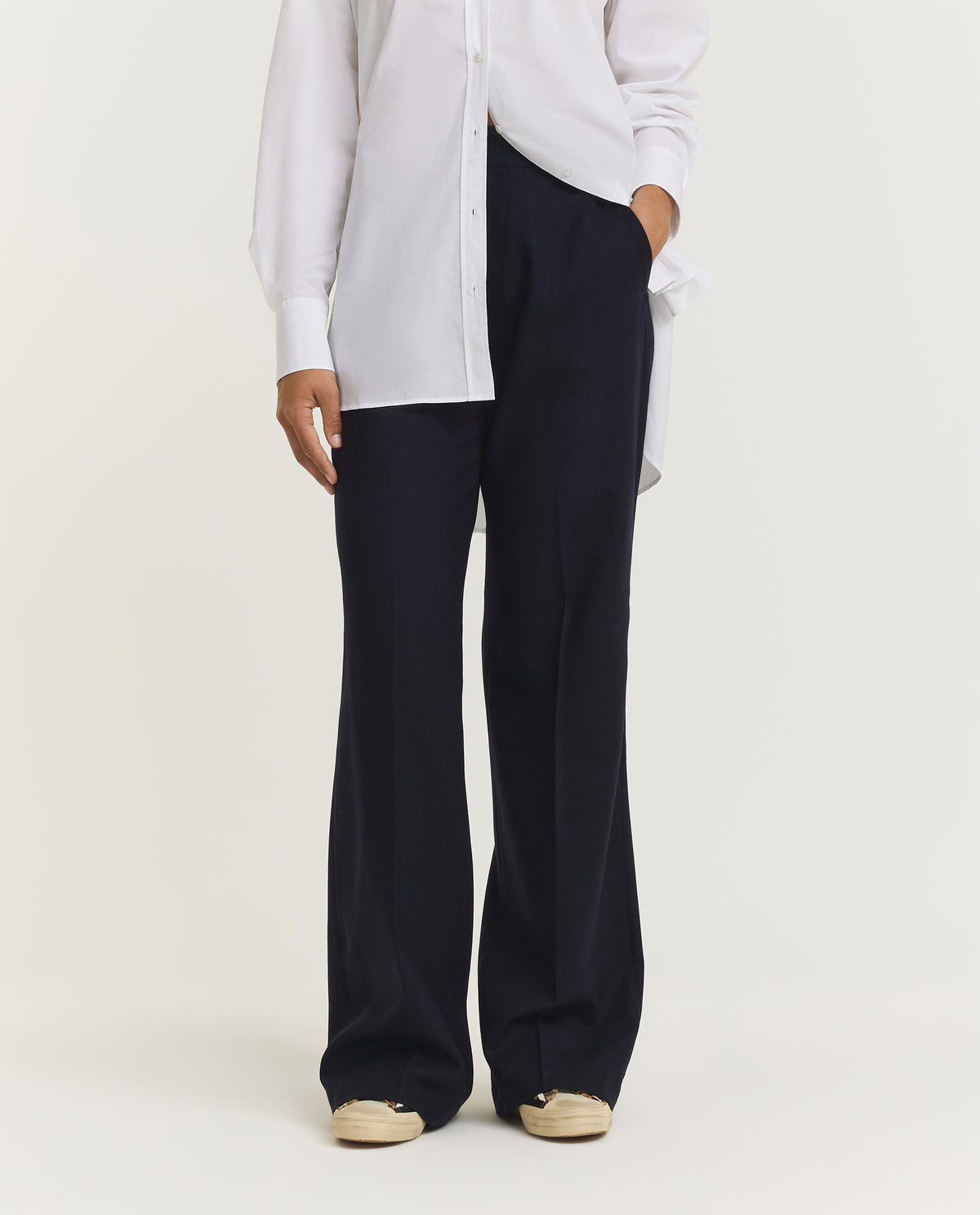 Ariel Wollen Broek - Donkerblauw