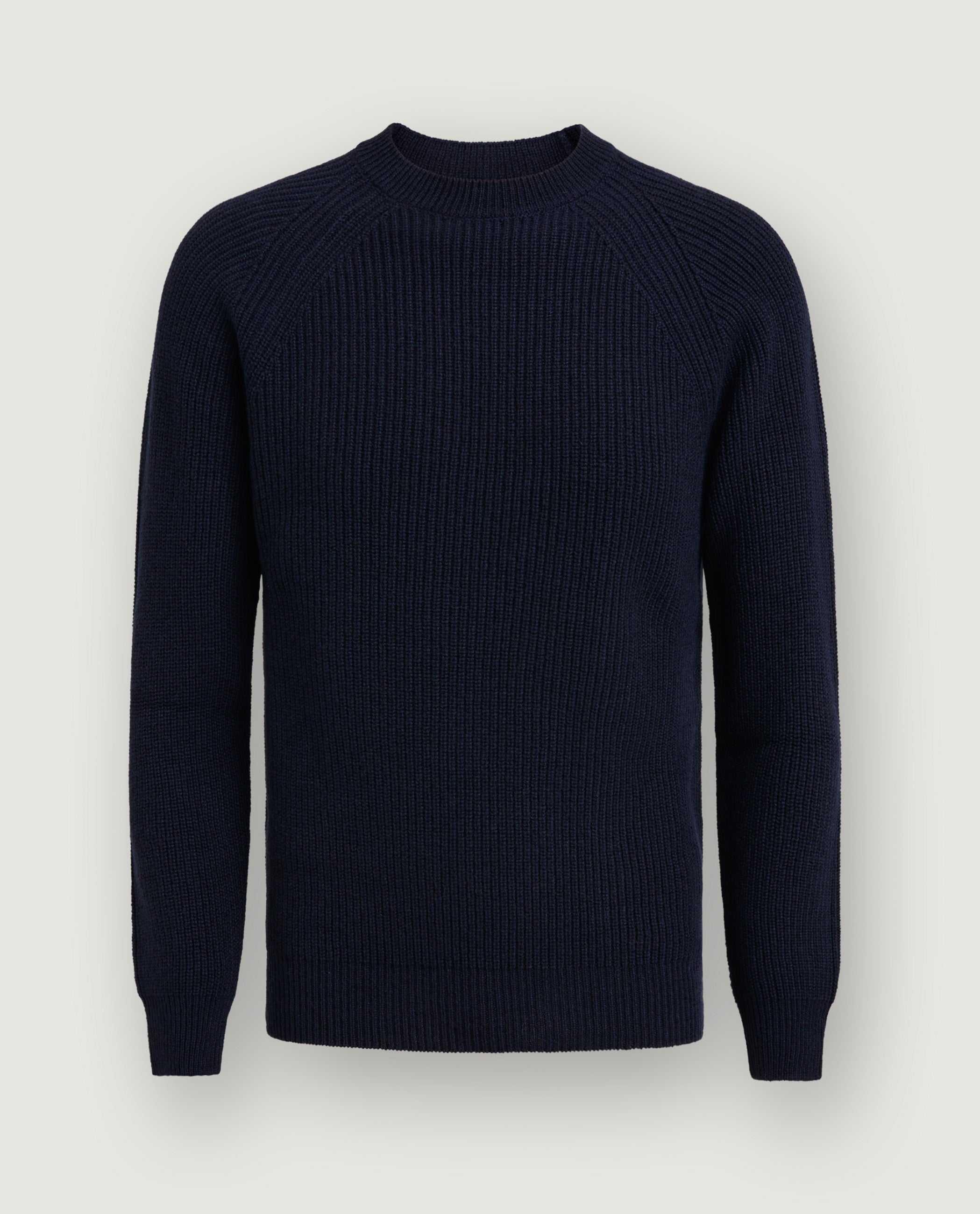 Cashmere Rib Trui - Donkerblauw