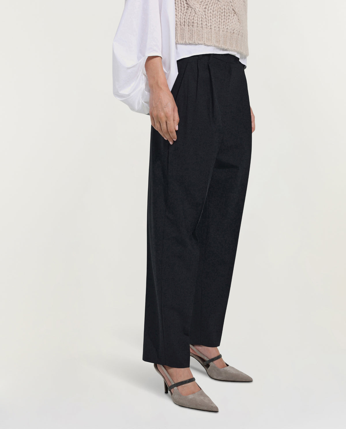 Wool blend pants