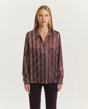 Fluid blouse with print