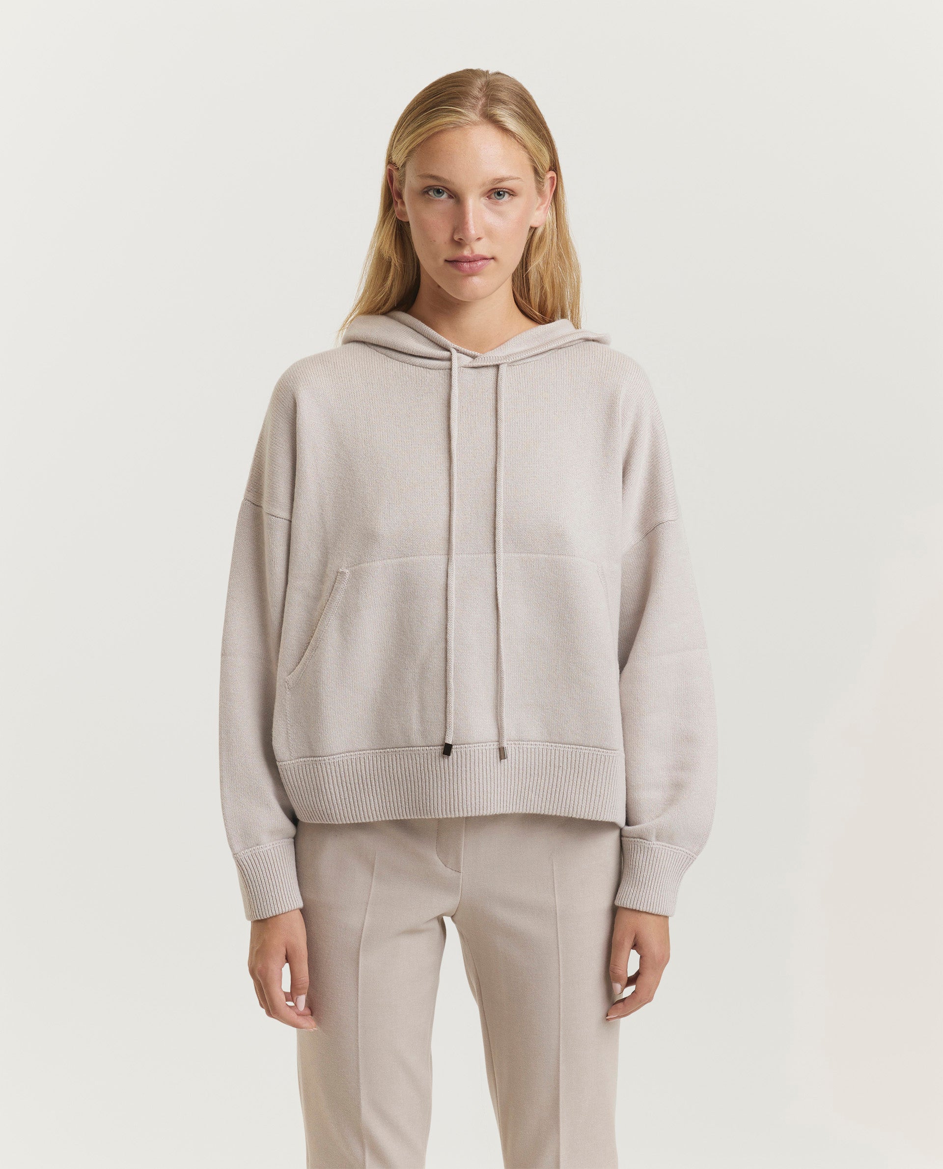 Wool-silk hoodie