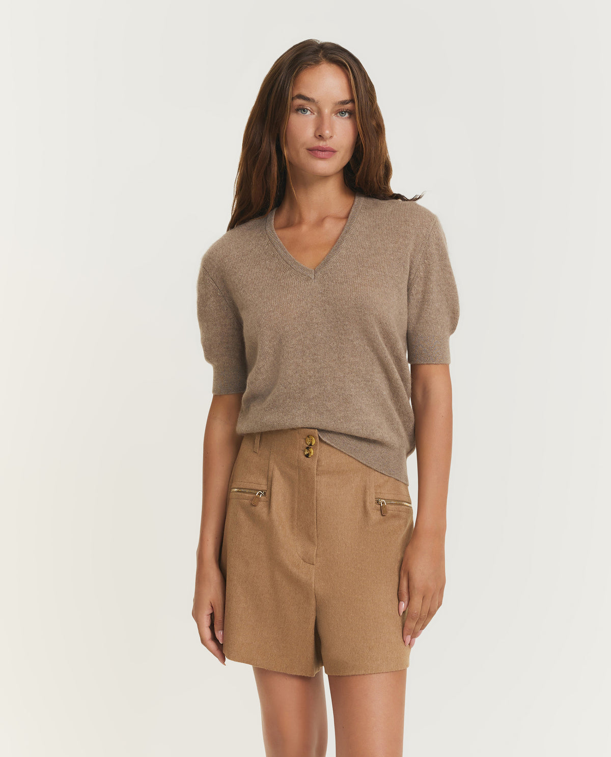Short Sleeved Cashmere Sweater