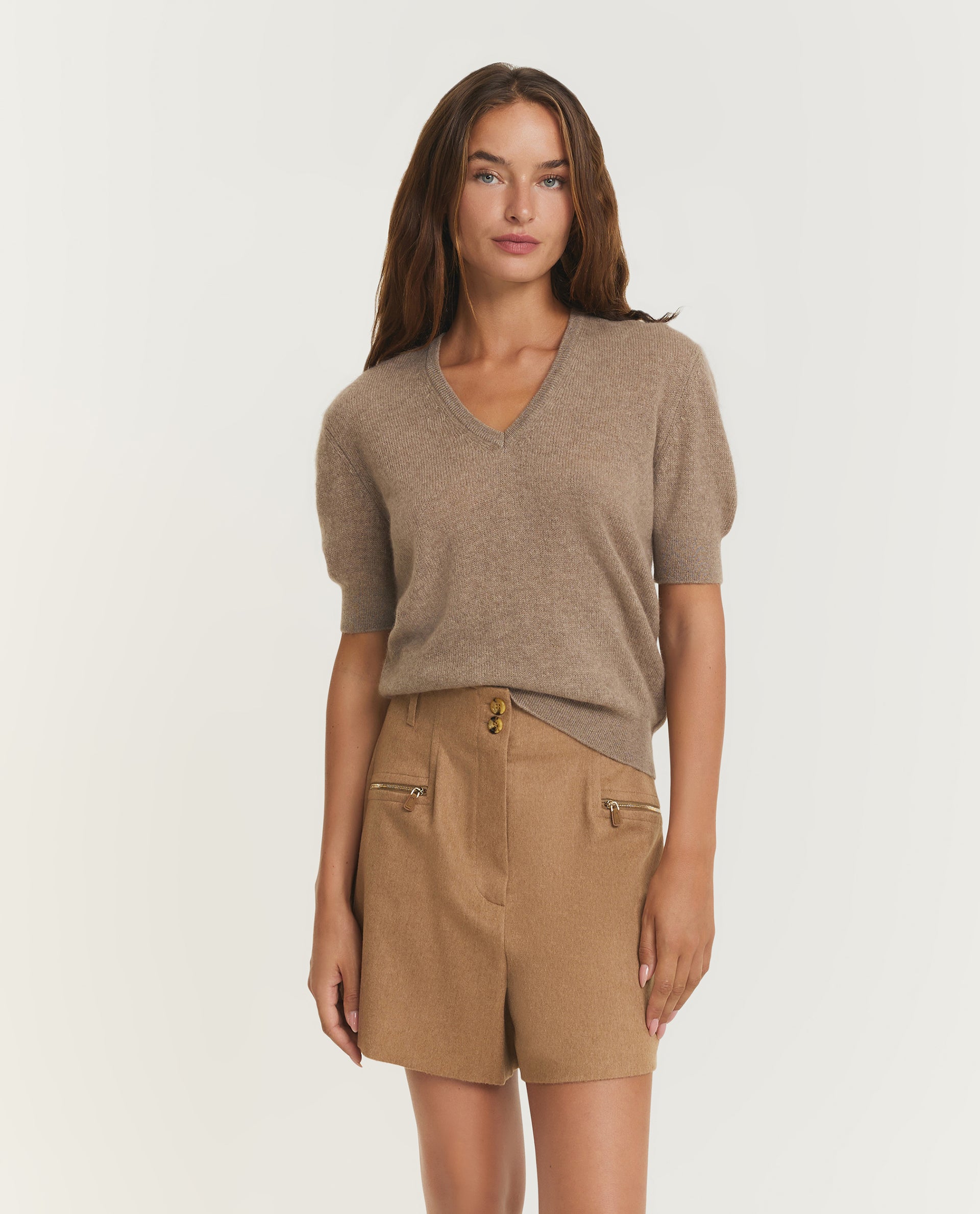 Short Sleeved Cashmere Sweater