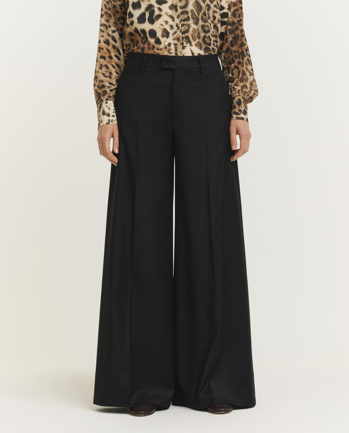 Wijde Nina Broek - Zwart