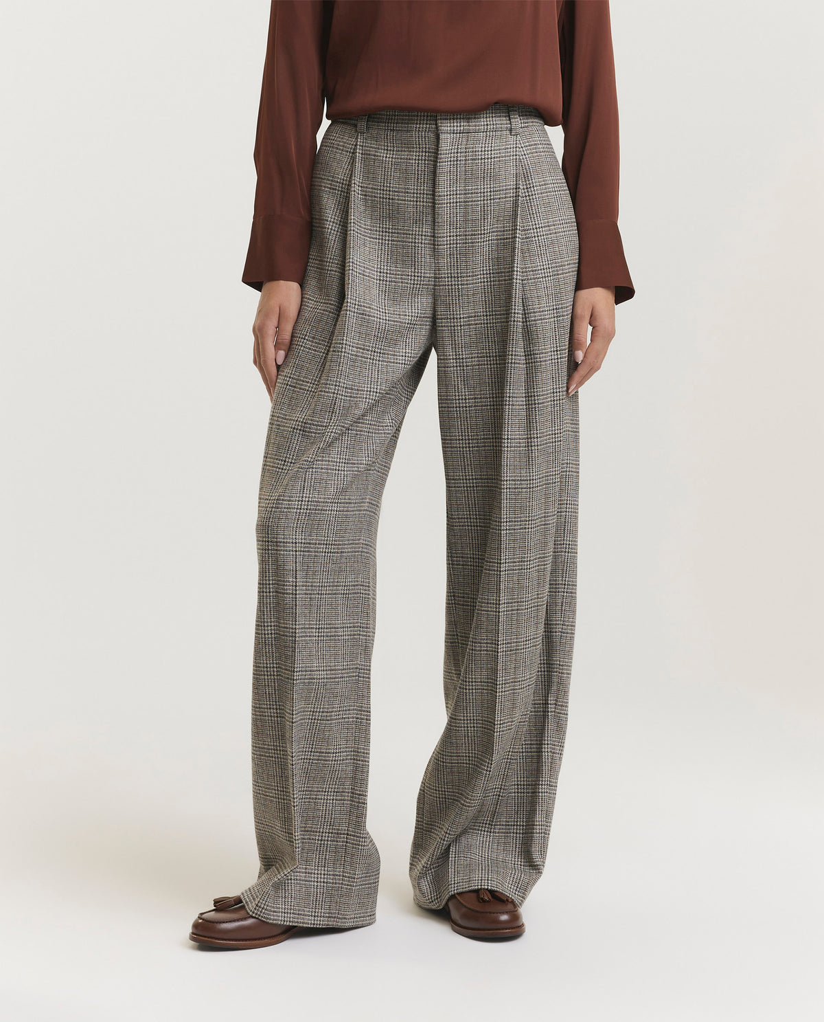 Wool blend trousers