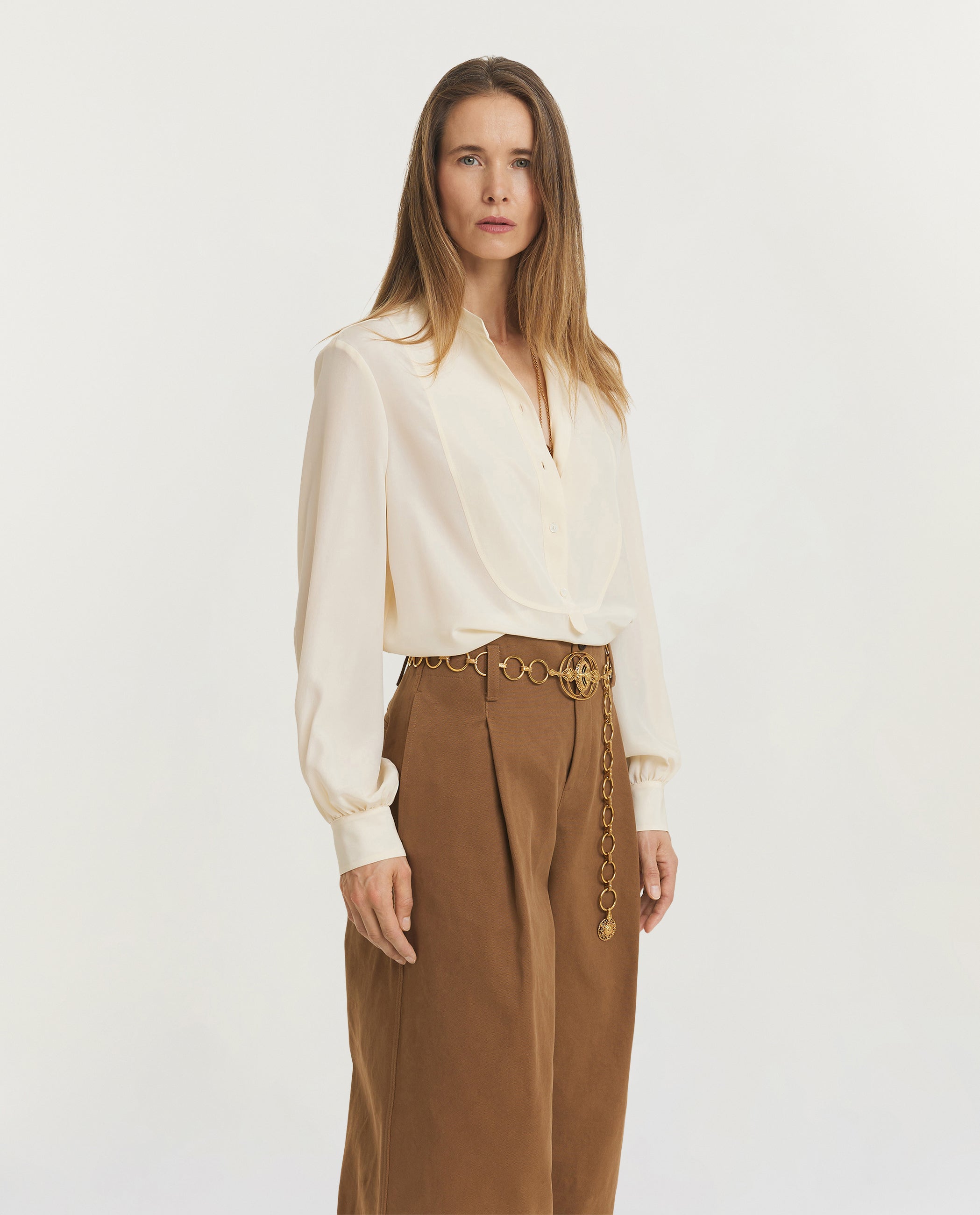 Mandarin Collar Blouse