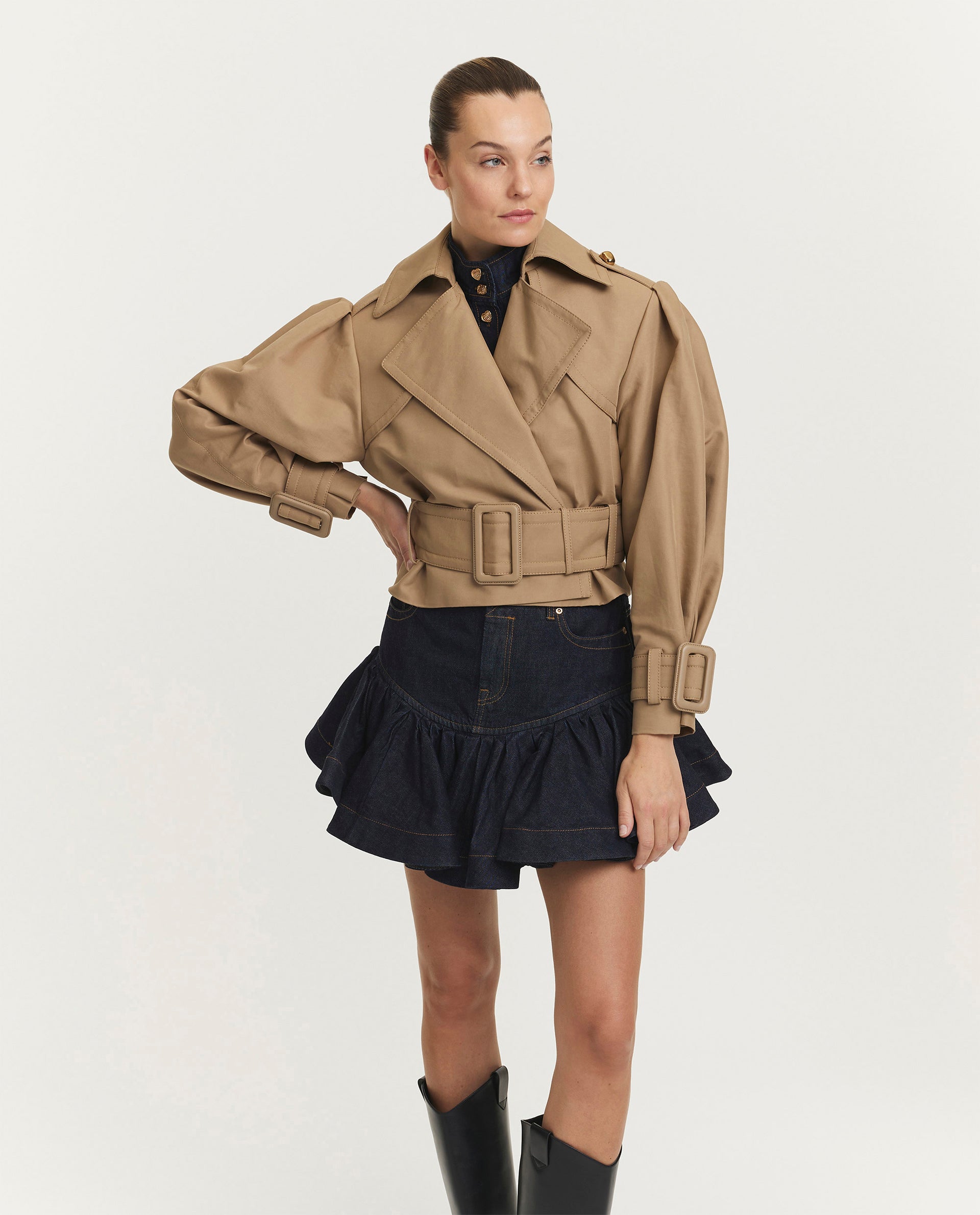 Cropped Trench Coat