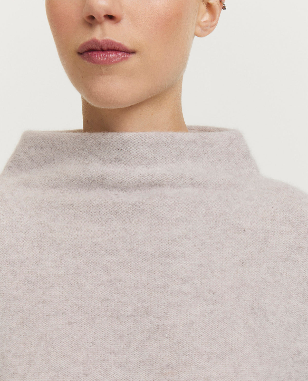 Cashmere funnel neck sweater