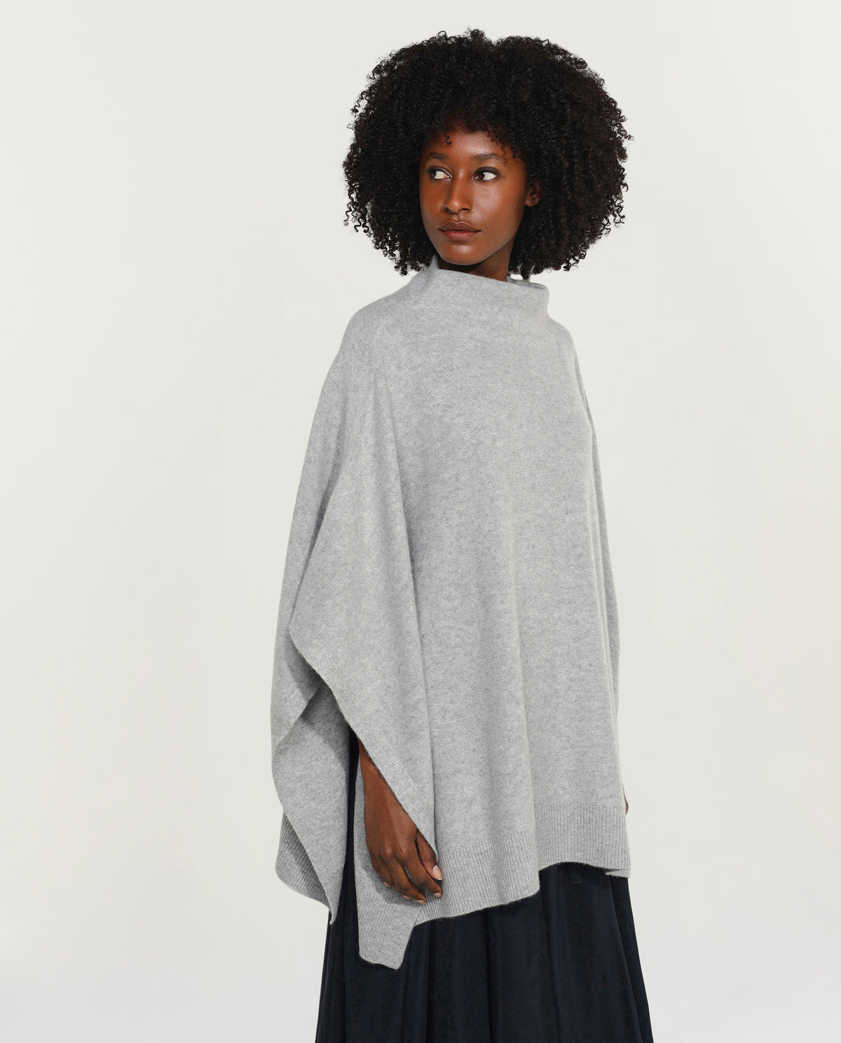 Cashmere poncho