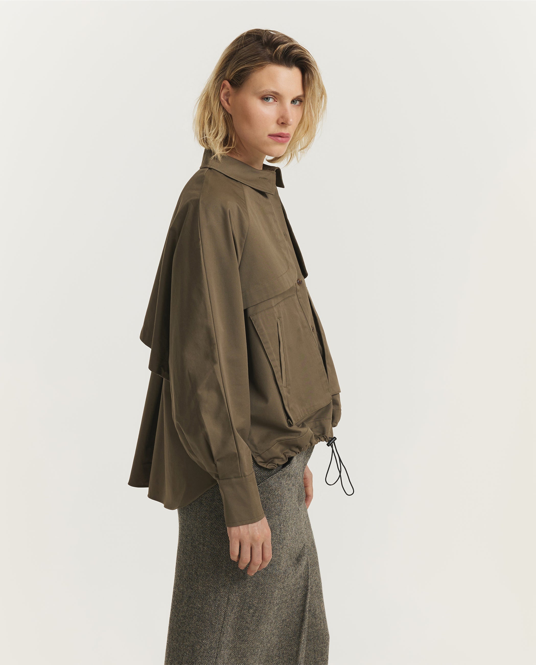 Katoen Tencel Utility Jack - Groen