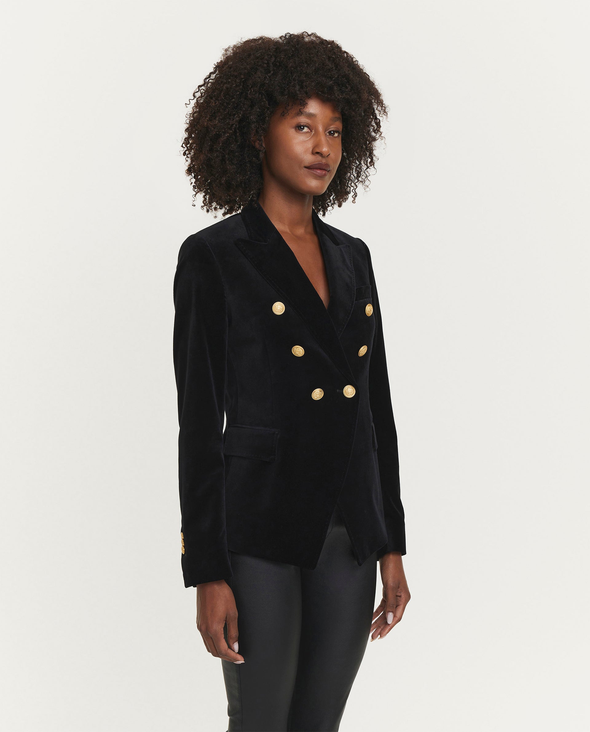 Cotton velvet blazer