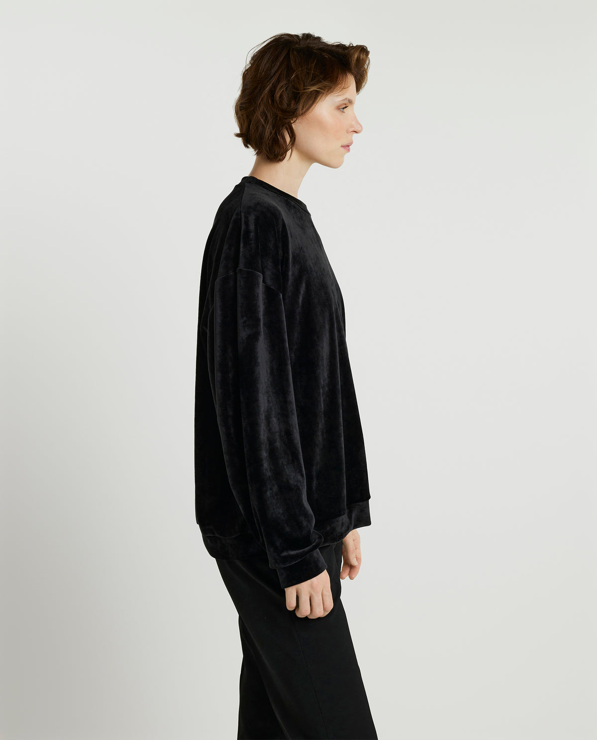 Velvet Crew Neck Sweater
