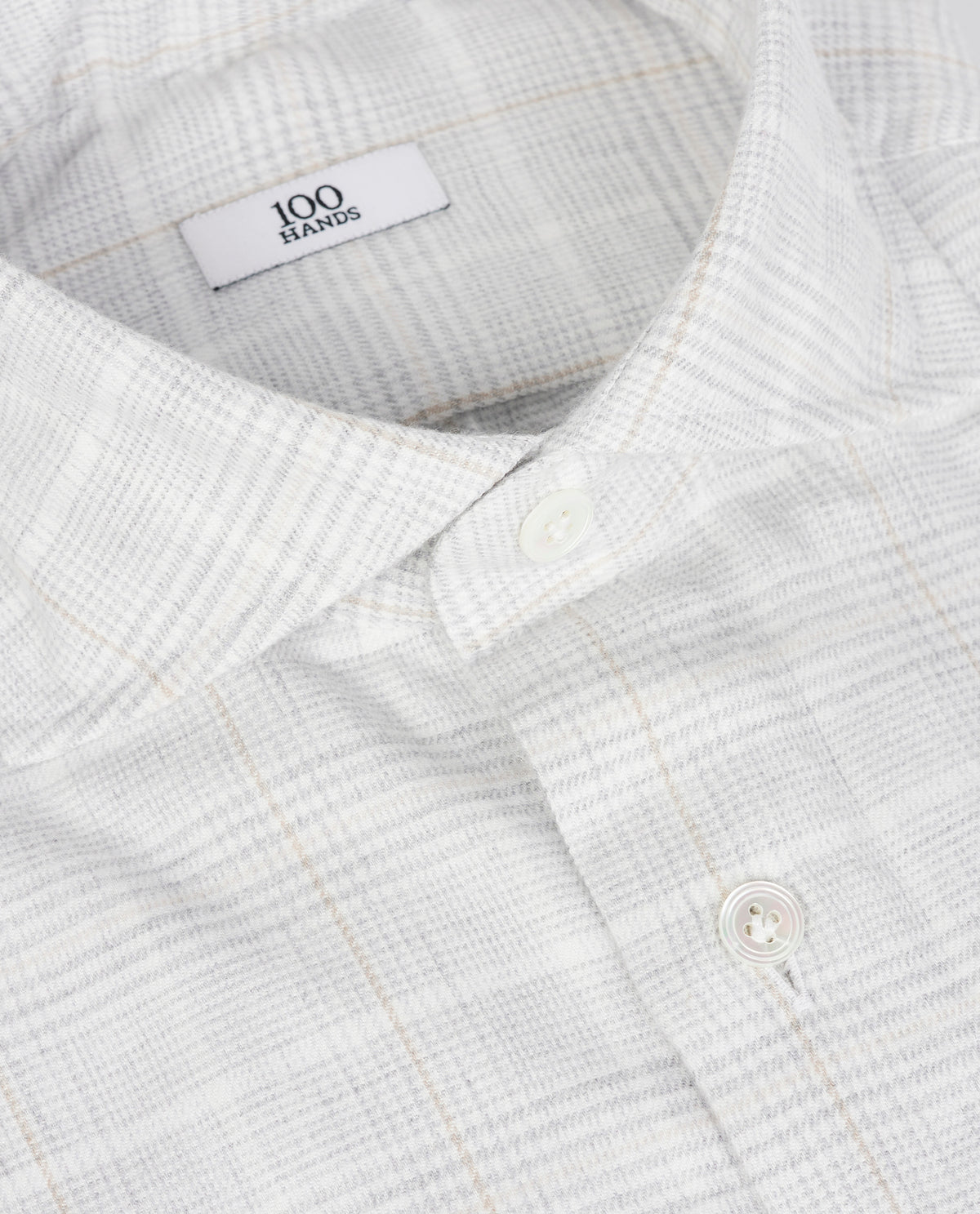 Flanel Prince of Wales Shirt - Lichtgrijs