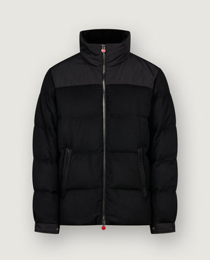 Cashmere Puffer Jas - Zwart