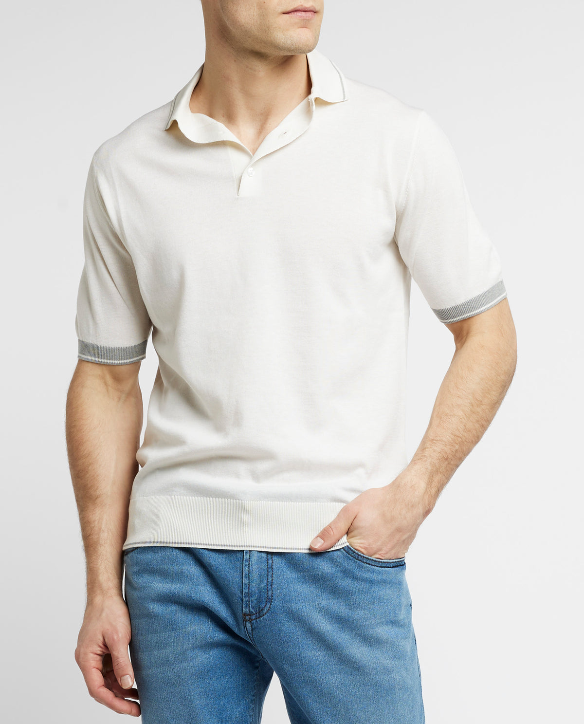 Gebreid Polo-Shirt