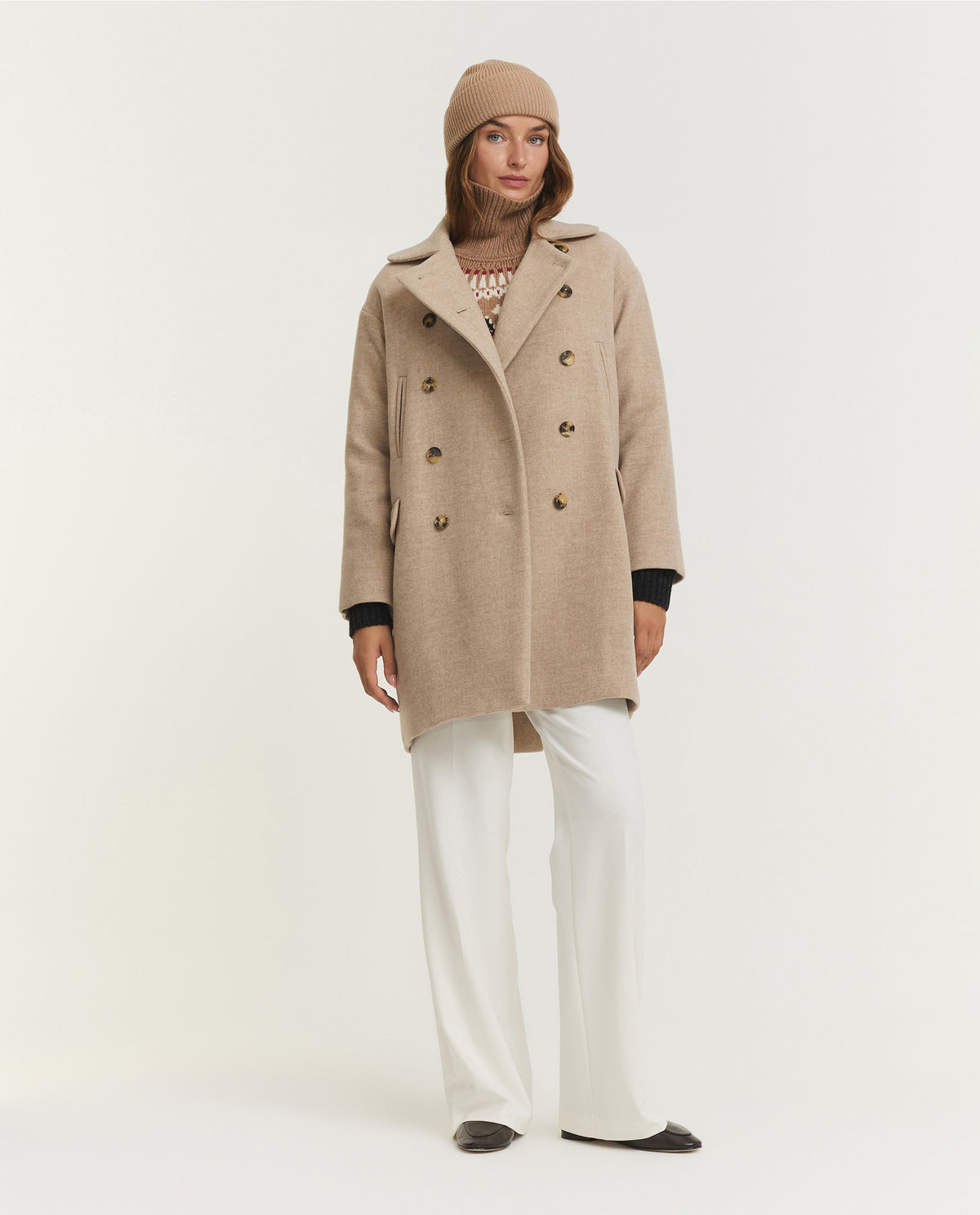 Double-Breasted Wool Coat