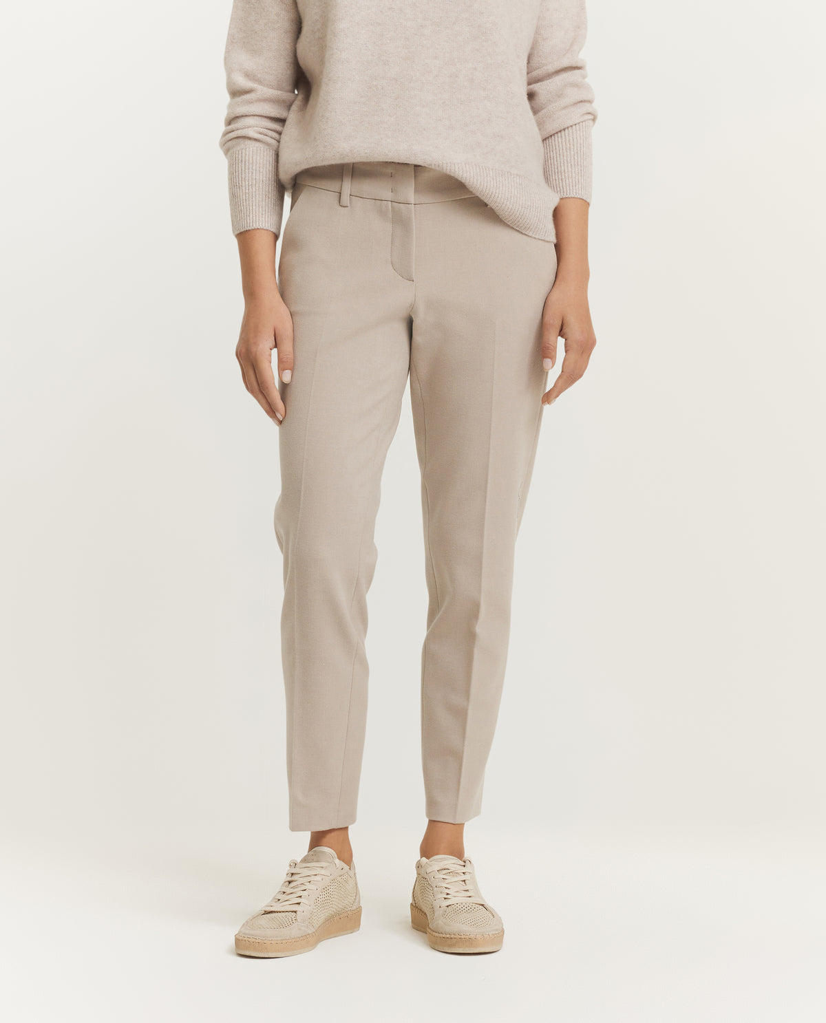 Soepele Crop Pantalon - Lichtbruin