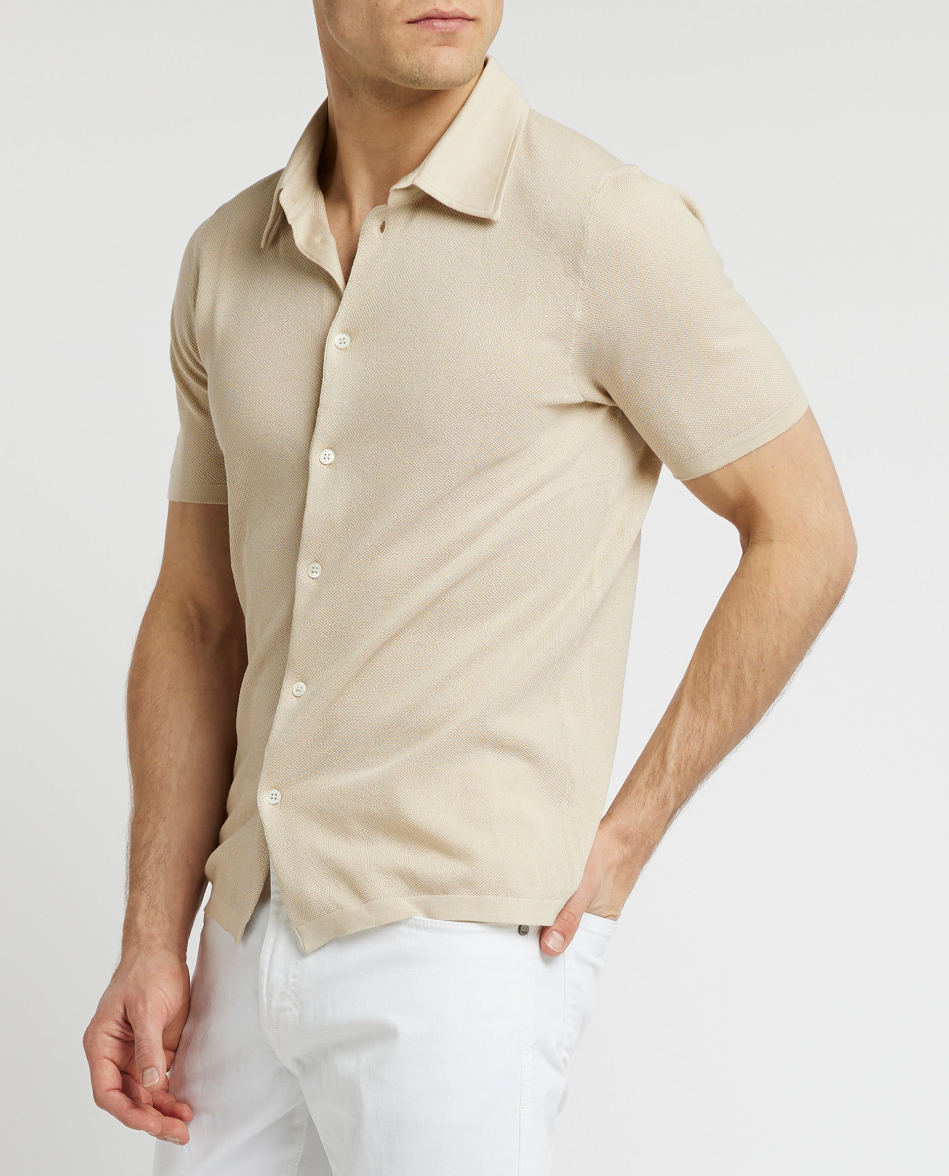 Knitted Short Sleeve Shirt