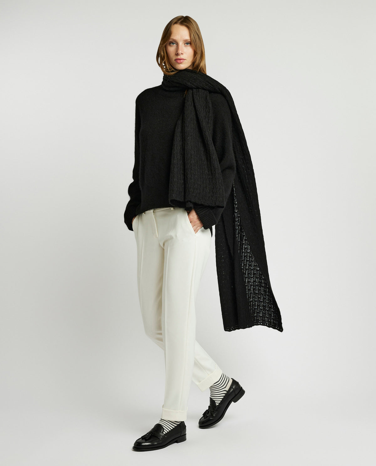 Cashmere-silk sweater