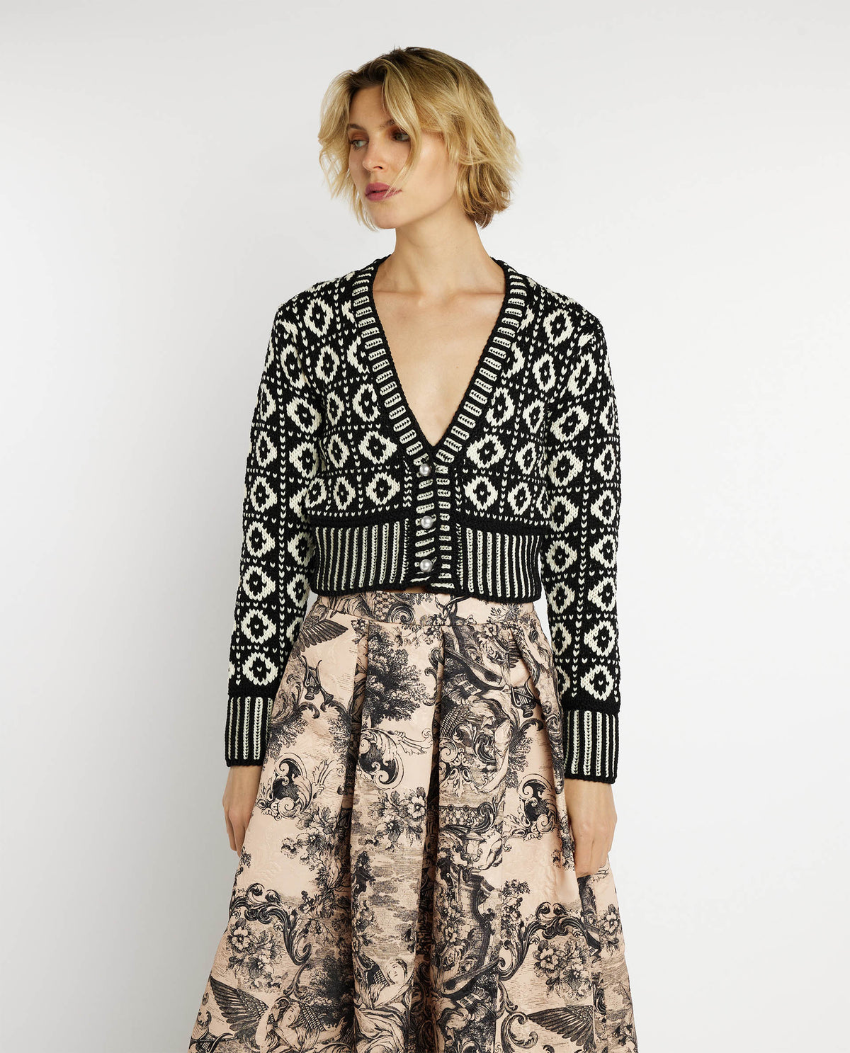 Jacquard cardigan