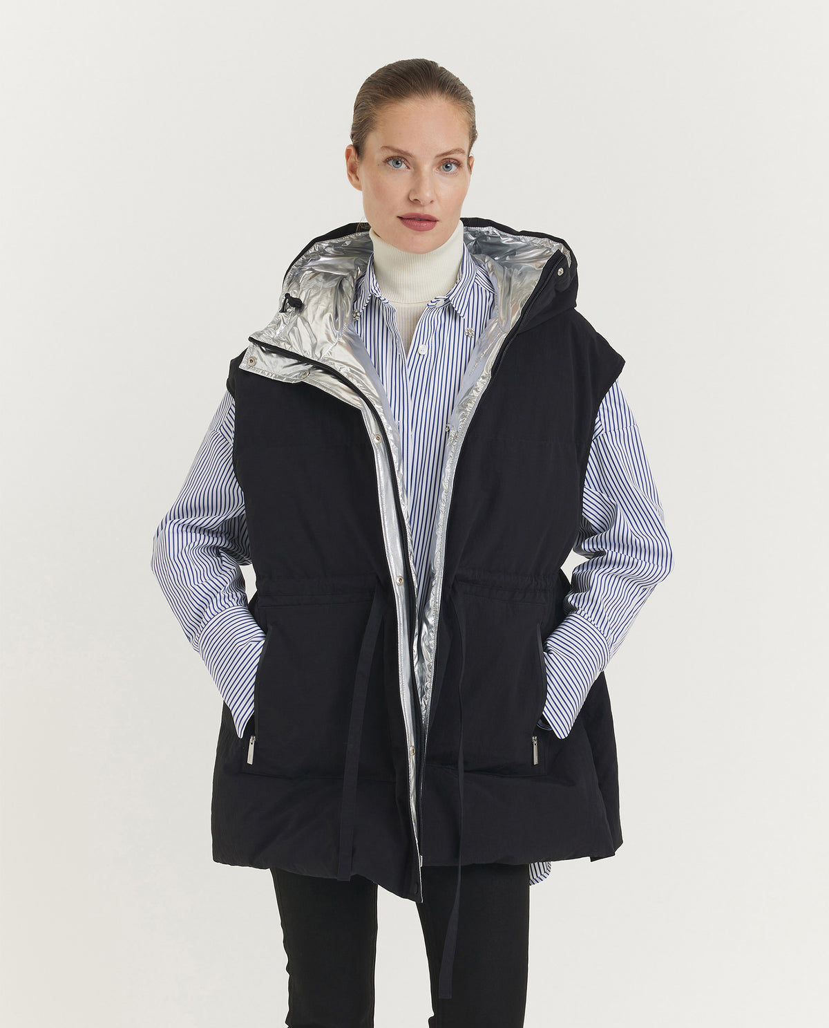 Hooded Dons Vest - Zwart