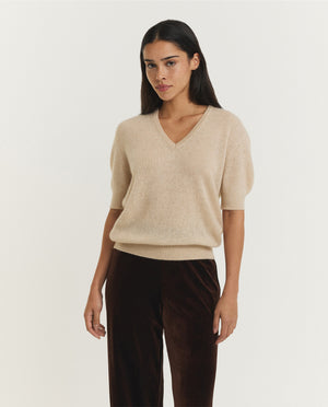 Short Sleeved Cashmere Sweater