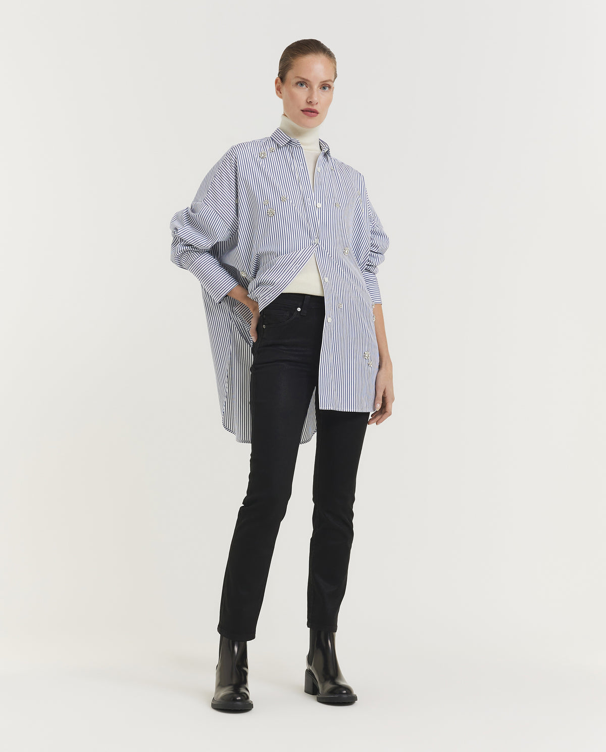 Slim-Fit Jeans -  Zwart